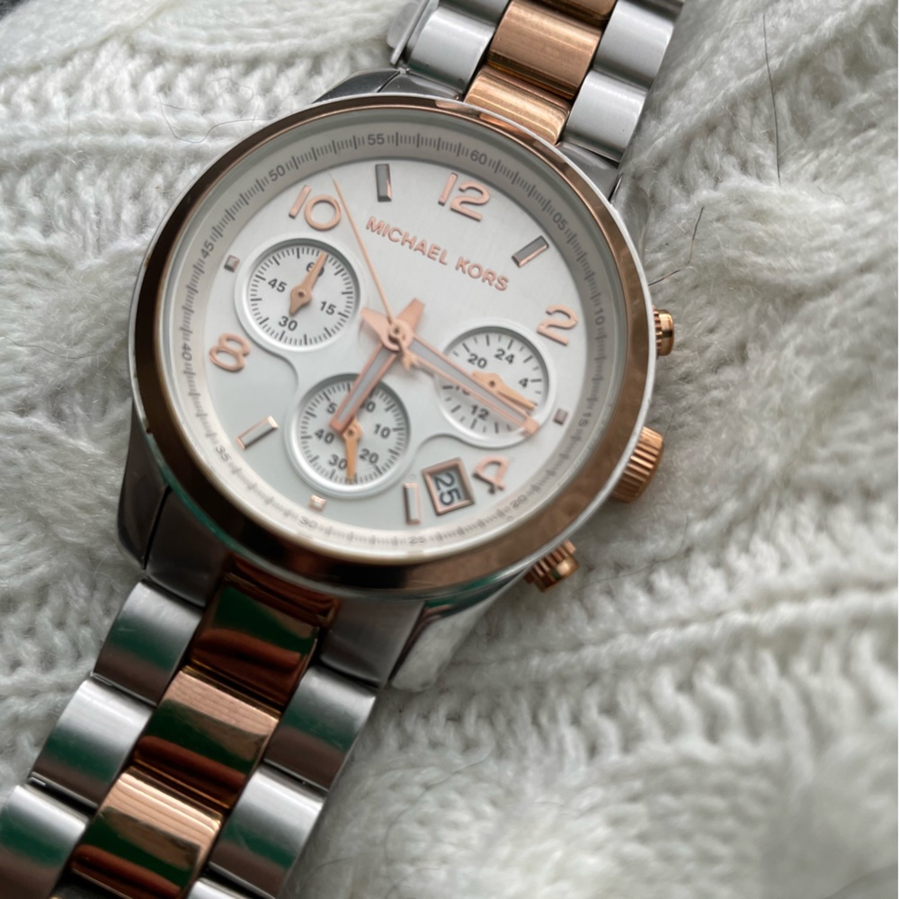 Michael Kors Rose Gold Silver Watch